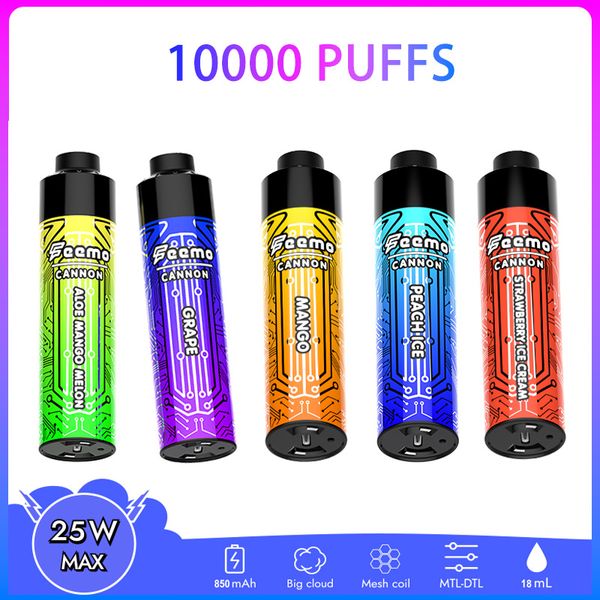 EU US Magazzino locale usa e getta Sigaretta elettronica Vape Big Cloud Puff 10000 Flusso d'aria ricaricabile regolabile 18ML Mesh Coil 0.5ohm Dispositivo Vape Pen