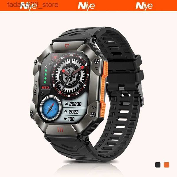 Andere Uhren 2,0'' Smart für Männer 650 mAh Smart Wasserdicht Bluetooth Anruf Herren Elektronische es Herzfrequenzmesser Sport 2023 Q240118