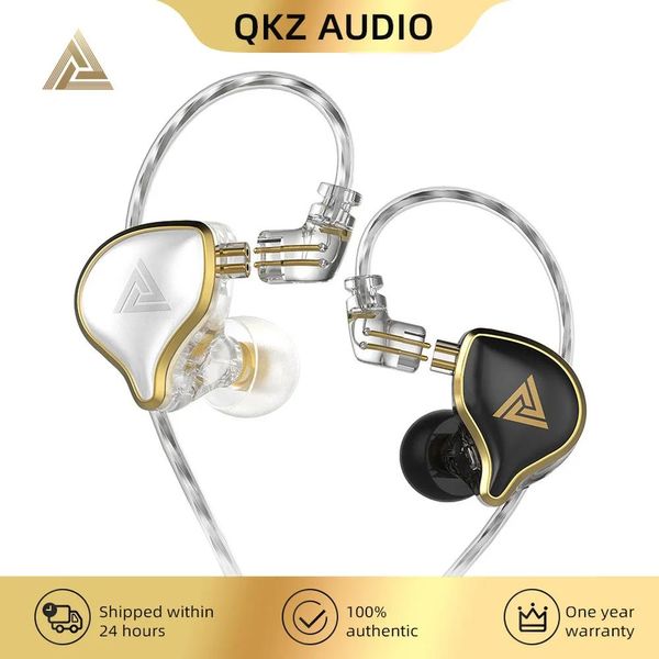 Auricolari QKZ ZXD Dynamic In Ear Monitor HiFi Auricolari cablati Bassi Stereo Musica Cuffie con cancellazione del rumore Auricolari rimovibili da 3,5 mm