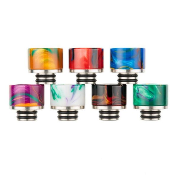 Miglior Drip Tip 510 Wide Bore SS + bocchino colorato in resina epossidica per accessori per fumatori con filo 510 Falcon