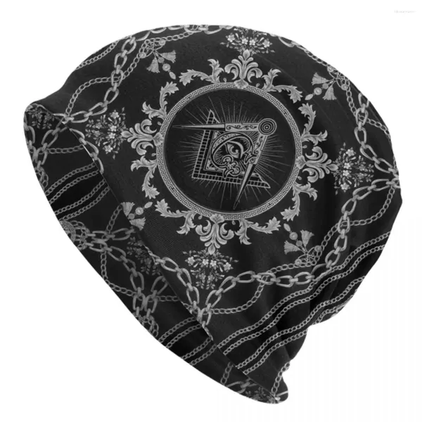 Berretti di berretti freemasonry cranio arte barocco berretti tasselli per uomo donna unisex strade inverno cappello a maglia calda per adulti cappelli in cofano massonico