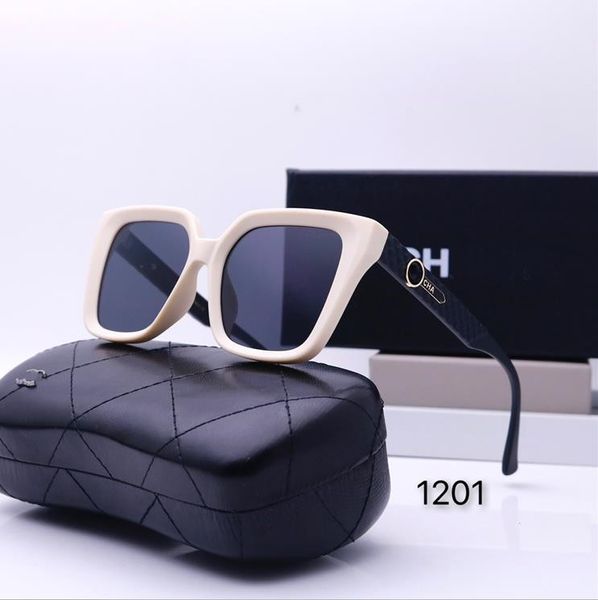 Sonnenbrille Retro Ultraleicht TR90 Anti-Blaulicht Damenmode Exquisite Marke Casual Metallrahmen Flache Brille Chan Chane Channel Chael Chanl Sonnenbrille