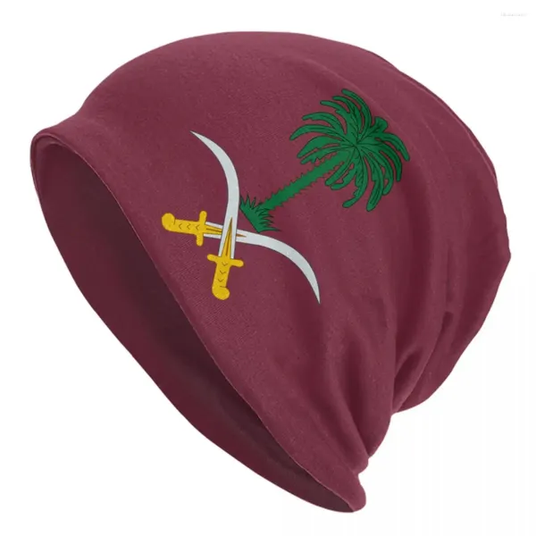 Berretti Emblema dell'Arabia Saudita Cappello a cuffia Cappelli a maglia Uomo Donna Cool unisex caldo inverno Skullies Berretti berretti