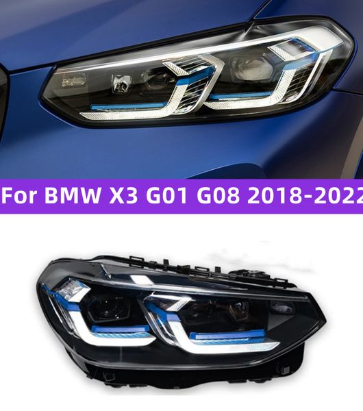 Luzes de carro para bmw x3 g01 g08 led estilo laser farol lente do projetor 20 18-20 22 lâmpada principal luz drl frontal