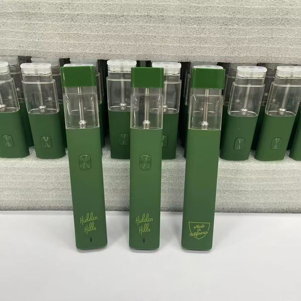 Hidden Hills 2g Descartável E-cigarros Caneta Tanque Vazio Dispositivo Recarregável 6 Cepas Um Lote 100pcs PK Jungle Boys Packwoods X Runtz Vape Descartável