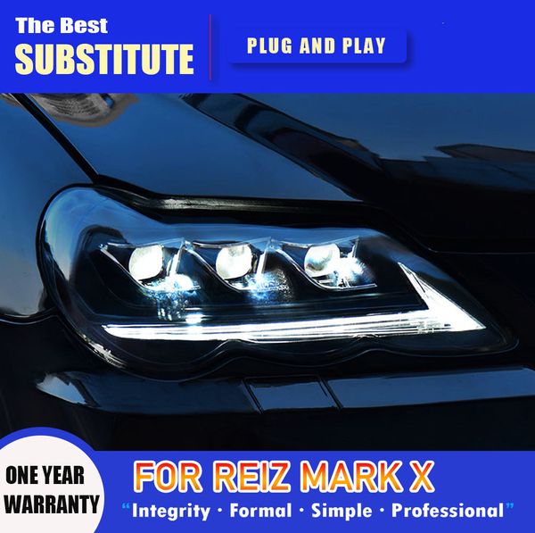Toyota Reiz 2005-2009 için Mark X LED Otomatik Far Montajı Yükseltme Bifokal Lens Sinyal Lambası Aksesuarları