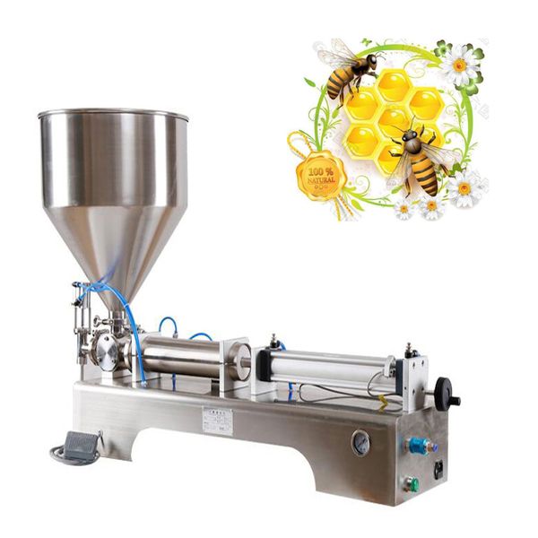 Riempitrice quantitativa di pasta pneumatica riempitrice automatica per gelato tipo con valvola rotativa liquida a testa singola sub packer