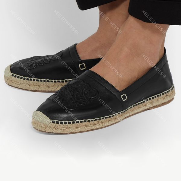 Designer Scarpe da pescatore Mocassini classici cuciti a mano tacco piatto in pelle bovina di alta qualità Mocassino casual 35-41 con scatola Comoda scarpa da donna pigra