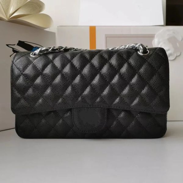 7A Top Designer Dames de luxe faites à la main Sac à bandoulière 25,5 cm épaule aisselle classique caviar cuir marque de mode sac chaîne imitation original en gros