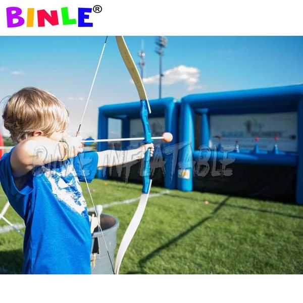 Großhandelspezifische Farbfarbe aufblasbares Bogenschießen -Spiel mit schwimmenden Targets Schießbereich Schwebekugeln Sport für Erwachsene 10 Pfeile