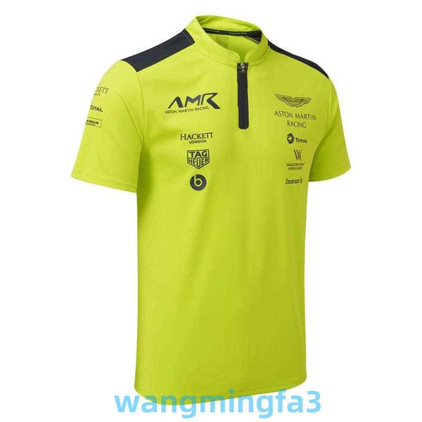 2024 Nuovo modello T-shirt da uomo firmate F1 Martin Aston Off-road Racing Hackett Polo a maniche corte Club T-shirt Uniforme della squadra per uomini e donne
