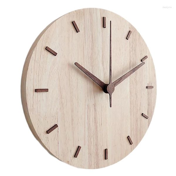 Relógios de parede grande negócio 12 polegadas casa sala de estar decoração relógio de madeira design moderno cozinha relógio criativo decoração