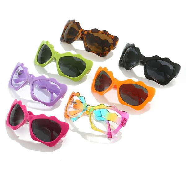 INS Teenager Regenbogen Welle Rahmen Sonnenbrille alte Jungen Mädchen Sonnenschutz Brillen große Kinder UV-Schutz Outdoor Radfahren Brillen Z6784