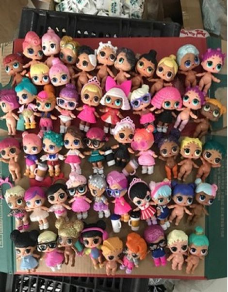 Aleatório enviado para boneca da série LOL 10 cm TOY Baby Dolls Action Figure Brinquedos para crianças brinquedos de presente com garrafa de pano acesso de cabelo em estoque5878582