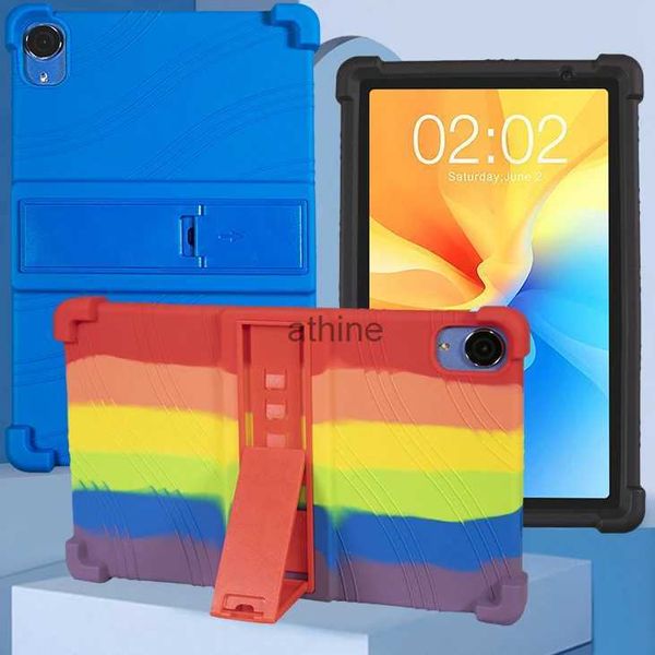 Tablet-PC-Hüllen, Taschen, 4 verdickte Ecken, Silikonhülle mit Ständer für BaKEN D10A / VOLENTEX VASOUN WeTap M10 10.1 Tablet PC, stoßfeste Funda YQ240118