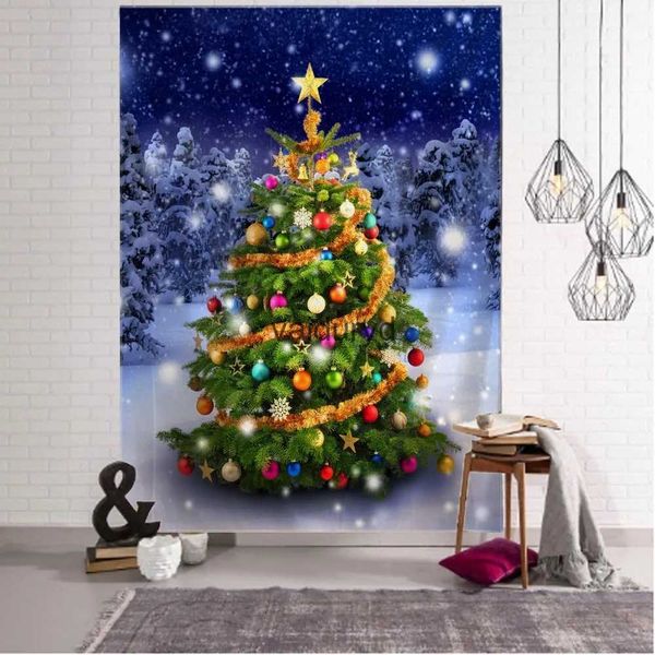 Wandteppiche, Weihnachtsbaum, Heimdekoration, Wandteppich, Schnee, Wandbehang, Weihnachtsmann, Neujahr, Geschenk, Elch, Hintergrund, Stoff, Roomvaiduryd