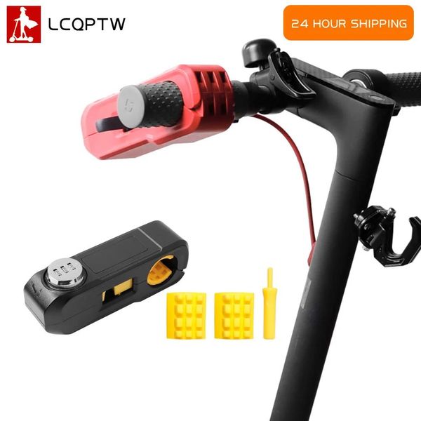 Serrature Nuova bici da moto Grip Lock Sicurezza Serrature di sicurezza Manubrio Microtelefono M365 Maniglia per scooter elettrico moto Antifurto Blocco bicicletta