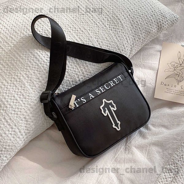 Omuz çantaları modaya uygun marka crossbody çanta siyah küçük kare çanta oxford kumaş unisex omuz çantası cep telefon çantası trapstar küçük çanta t240116