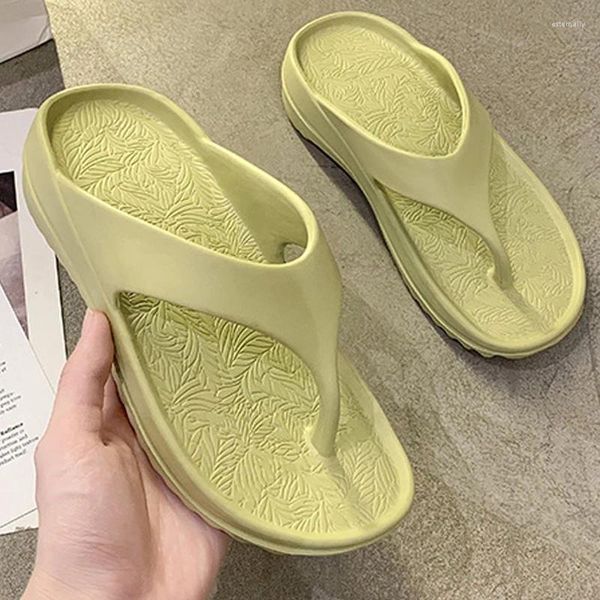 Chinelos EVA Thong Flip Flops Mulheres Verão Ao Ar Livre Praia Clip Toe Chinelo Ortopédico Casa Sandálias de Banheiro Designer Slides Sapatos