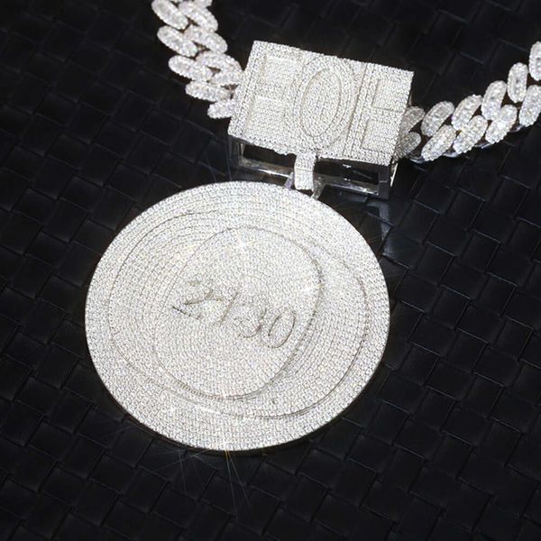 Hip Hop Iced Out Mossanit Anhänger 925 Sterling Silber Diamant Charm Herren Edlen Schmuck VVS Moissanit Anhänger