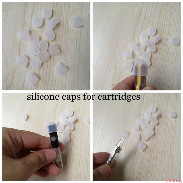 Cartucce tappi in silicone per atomizzatore olio denso 510 serbatoio o penna coperchio antipolvere in gomma tappo usa e getta per punte a goccia piatte th205 CE3 DHL