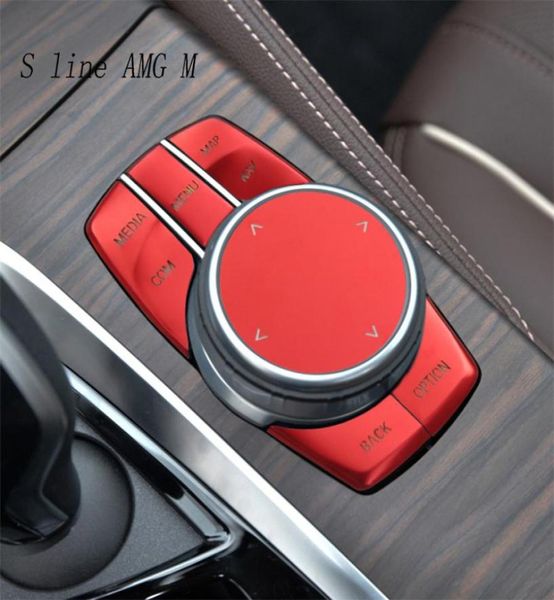 Стайлинг автомобиля для BMW 5 серии G30 X3 G01 X4 G02 6gt G32, центр привода из алюминиевого сплава, мультимедийные кнопки, переключатель, наклейка, отделка 6284830