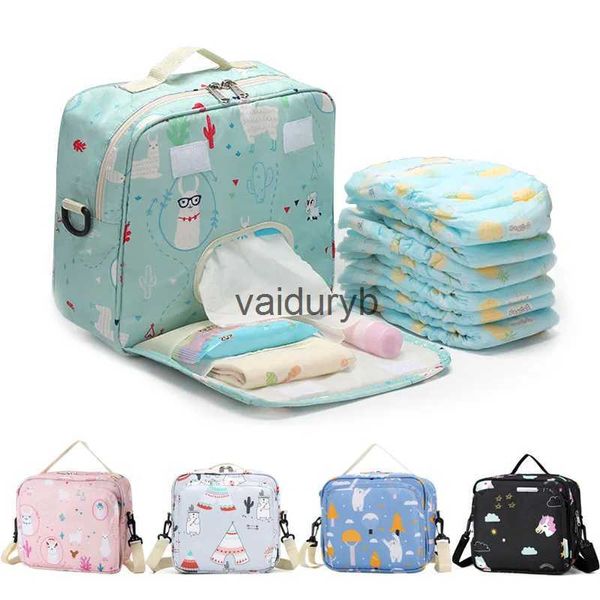 Sacos de fraldas Saco de maternidade Sacos de fraldas de bebê para descartáveis reutilizáveis estampas de moda Saco de fraldas molhadas Alça dupla Wetbags Mochila de fraldas Bagvaiduryb