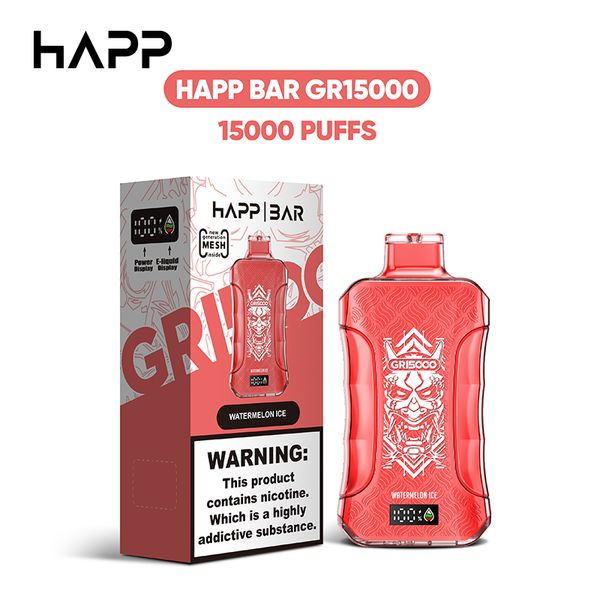 Orijinal puf 15k maksimum buhar 15000 puflar tek kullanımlık vape e sigara ile 650mAh şarj edilebilir pil 2% 5% 5 önceden doldurulmuş arabalar Vapers