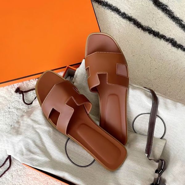 37 Farbe Mode Sandal Slide Pool Männer Slipper Sommer lässig Schwarze Luxus -Designerschuhe Loafer Echtes Leder flacher Slipper Frauen Brown Sliders Beach Pool Sandale