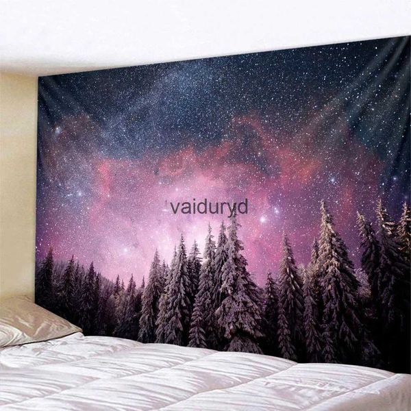 Tapeçarias céu estrelado floresta tapeçaria parede pendurado noite paisagem boêmio sala de estar quarto decoração sofá capa cama lençóisvaiduryd