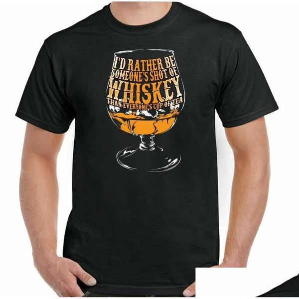 Erkek Tişörtler Erkek Tişörtler Şarap T-Shirt Viski Alkol Mizahı Komik Parti Barbekü Malt Cam Rahat Kısa Kollu Günlük Tops L DHWTV