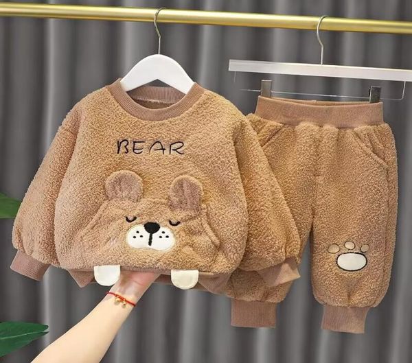 Frühling Herbst Baby Junge Mädchen Kleidung Set Neugeborene Kleidung Säuglings Pullover Sweatshirt Hosen 2PCS Mädchen Outfit Kinder Fleece Anzug4177539