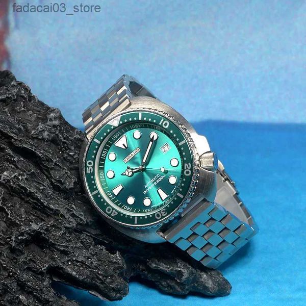 Altri orologi KARAJAN Turtle Abalone Acciaio inossidabile Subacqueo Uomo Wth NH35 Automatico 200 m Resistenza all'acqua Lunetta in ceramica Q240118