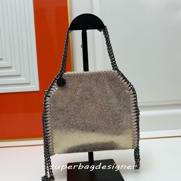 En kaliteli stella mccartney mini tote çanta kadınlar siyah lüks tasarımcılar alışveriş zincir çantaları cüzdan messenger deri çantalar omuz cüzdanları çapraz gövde