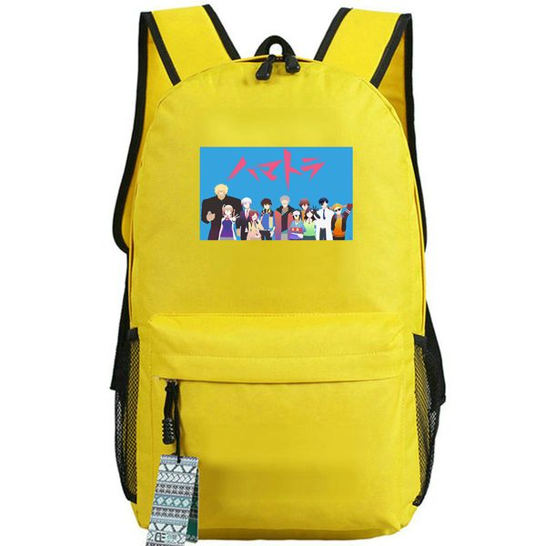 Hamatora the Animation Rucksack Minimum Holder Tagesrucksack Flache Schultasche Cartoon-Print-Rucksack Sportschultasche Outdoor-Tagesrucksack