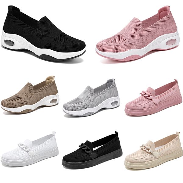 Gai 2024 inverno sapatos femininos caminhadas correndo macio casual sapatos planos versátil preto branco rosa formadores fundo grosso tamanho grande 36-41 sp