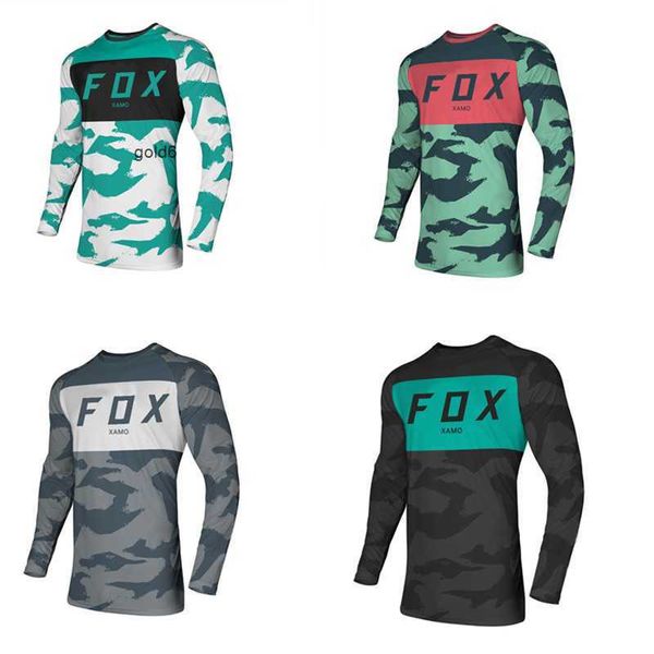 Foxx T-Shirts Hızlı İniş Dağ Bisikleti Bisiklet Takımı T-Shirt Uzun Kollu Yaz Off-Road Motosiklet Yarışı Takım