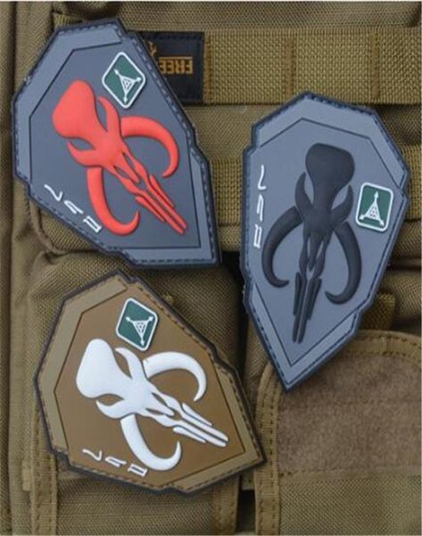 3d pvc crachá caçador de recompensas emblemas para roupas mochila bonés tecido braçadeira adesivos militar tático remendo emblemas 9337743