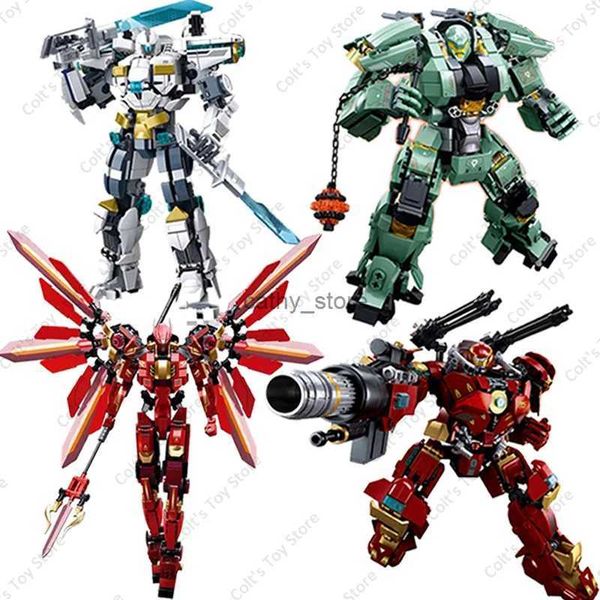 Blöcke Sluban Pacific Rim Mecha Action-figuren Bausteine Ziegel Roboter Super Schlacht Mechs Montage Modell Spielzeug Für Kinder Geschenke L240118