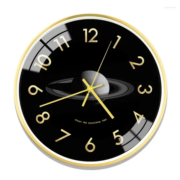 Orologi da parete Space Star Galaxy Orologio 3D in metallo Movimento silenzioso di grandi dimensioni per bambini Regalo per ragazzi