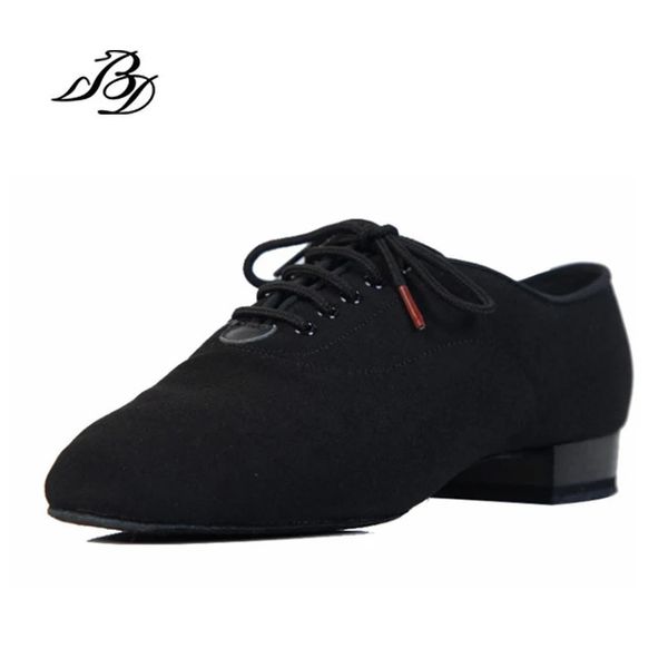 Tênis bd sapatos de dança homens sapatos quadrados dança social salão latino 309 preto 317 sapato moderno oxford calcanhar 25 mm lona 240117