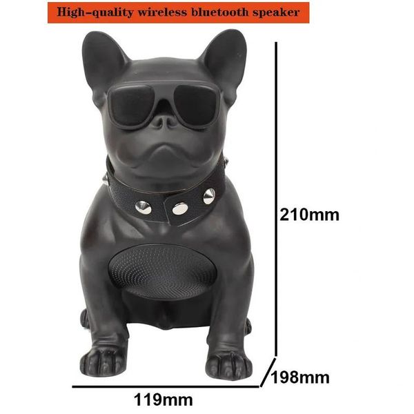 Lautsprecher Drahtloser Bluetooth-Lautsprecher Französische Bulldogge Subwoofer Mehrzweck für Computer PC-Lautsprecher Full Dog Tragbares Stereo-Geschenk