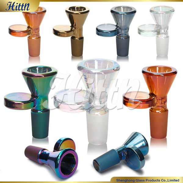 14-mm-Schüssel, 18-mm-Schüssel, Raucherzubehör, holografisches Regenbogen-Glas-Bong-Schüssel, Kräuter-Schiebeschüssel, Stück für Glas-Wasserpfeife, Dab-Rig, Aschefänger