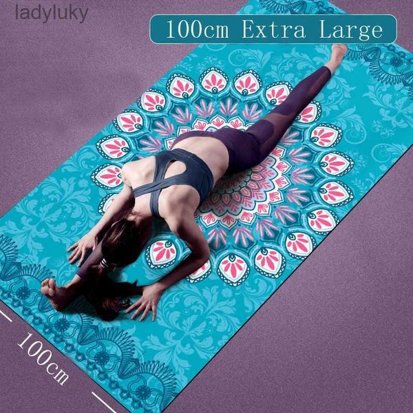 Yoga paspasları 181cm*100cm*8mm büyük boy yoga kaymaz spor mat doğal süet tpe hızlı kurutma fitness egzersiz meditasyon pilates matl240118
