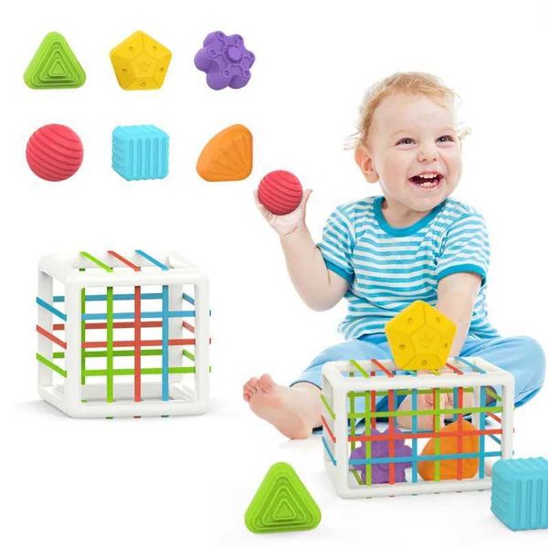 Sortieren Nesting Stapelspielzeug Montessori Bunte Formblöcke Sortierspiel Baby Motorik Taktiles Lernen Lernspielzeug für Kinder Bebe Geburtsgeschenk 240118