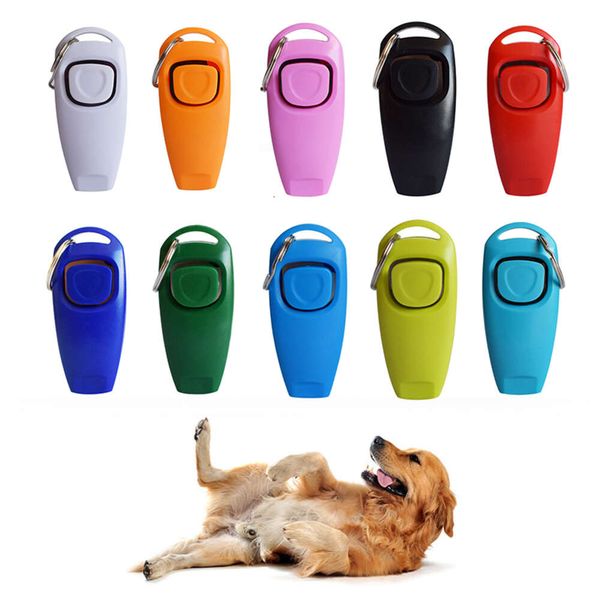 Pet Cat Training Clicker Plastica Nuovo Click Trainer Ausiliario portatile Bracciale regolabile Suono Portachiavi Forniture per cani Hotsell CCJ3002