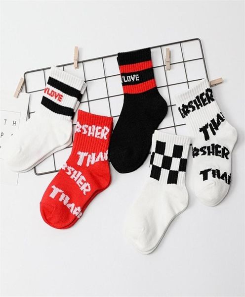 5 Pairslot Kinder Junge Mädchen Baumwolle Atmungsaktive Kurze Röhre Sportsocken Freizeit Trendy Kinder039s Socken 312 T LJ2012161118868