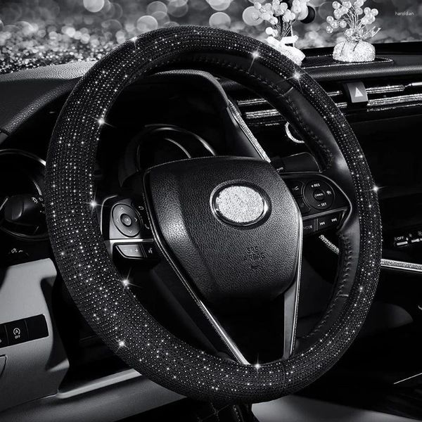 Capas de volante Bling Diamond Strass Crystal Car Cover Acessórios para automóveis