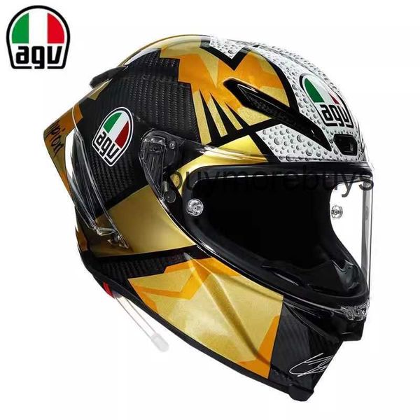 Offener Vollgesichts-Motorradhelm Italien Agv Pista Gp Rr Rossi Carbonfaser-Helm Th Anniversary YUP5