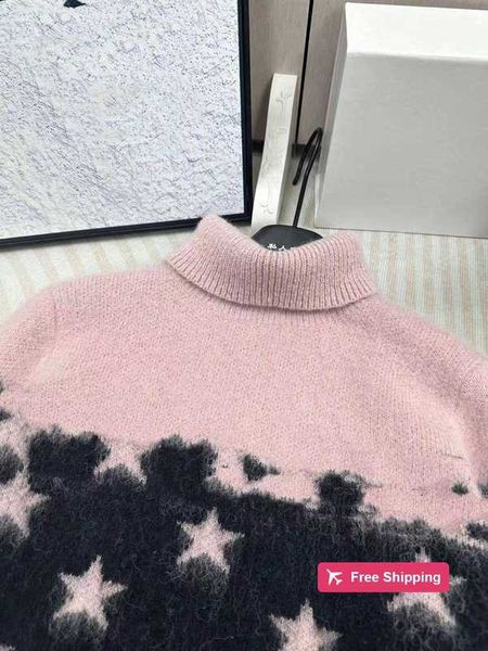 Maglioni da donna firmati Xiaoxiang Serie sci Orlo lavorato a maglia con piccola decorazione a diamante Design ss Autunnoinverno Nuova camicia semplice ed elegante ZZVL